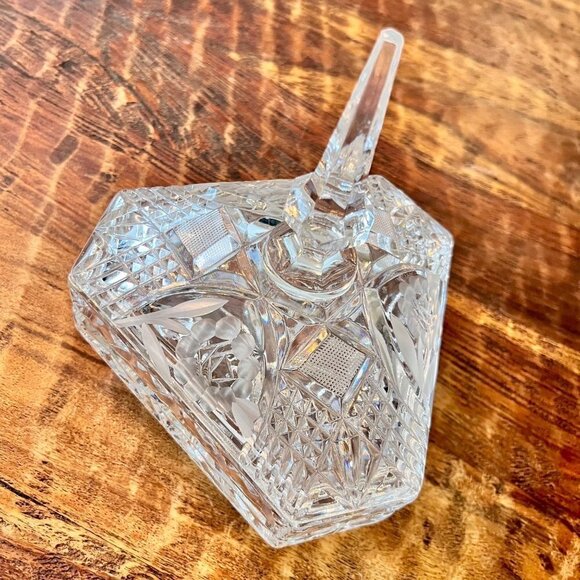 Vintage Heavy Footed Crystal Candy Trinket Dish - Picture 3 of 10